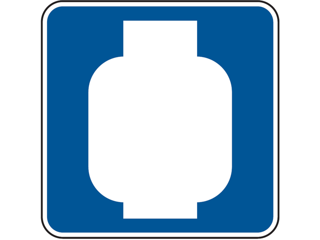 Historical Propane service sign (D9-15)