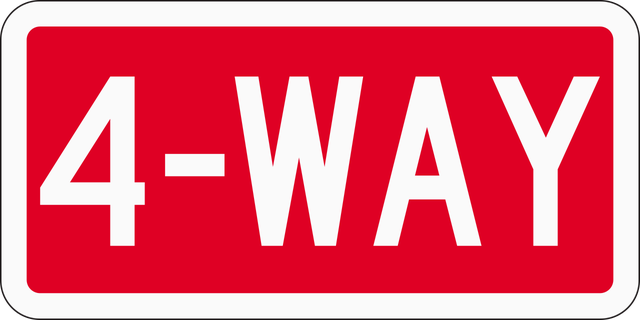 Historical 4-WAY plaque (R1-3)