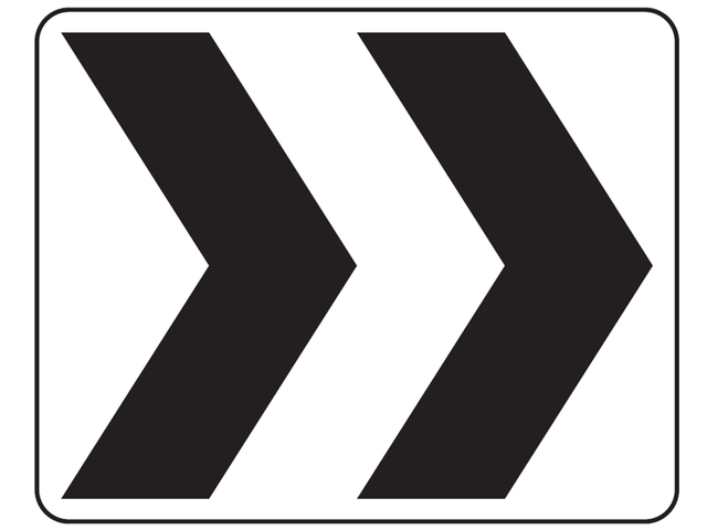 Historical Roundabout directional chevrons (R6-4)